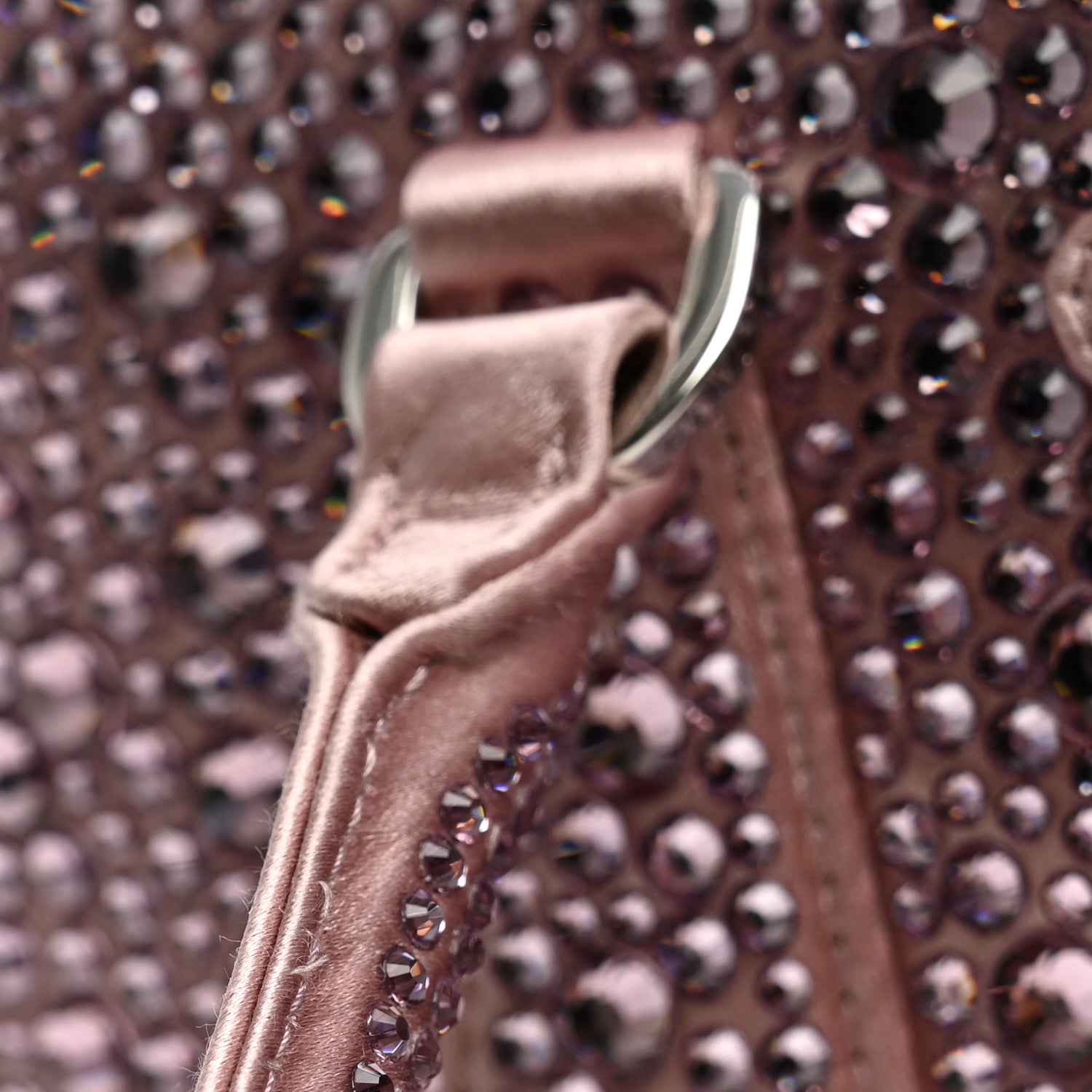 Prada Satin Crystal Mini Galleria Double Zip Tote Alabastro 11 of 11