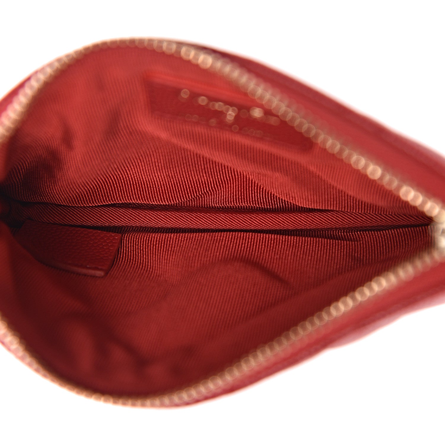 Chanel Caviar Quilted Small Cosmetic Case Red 5 of 8