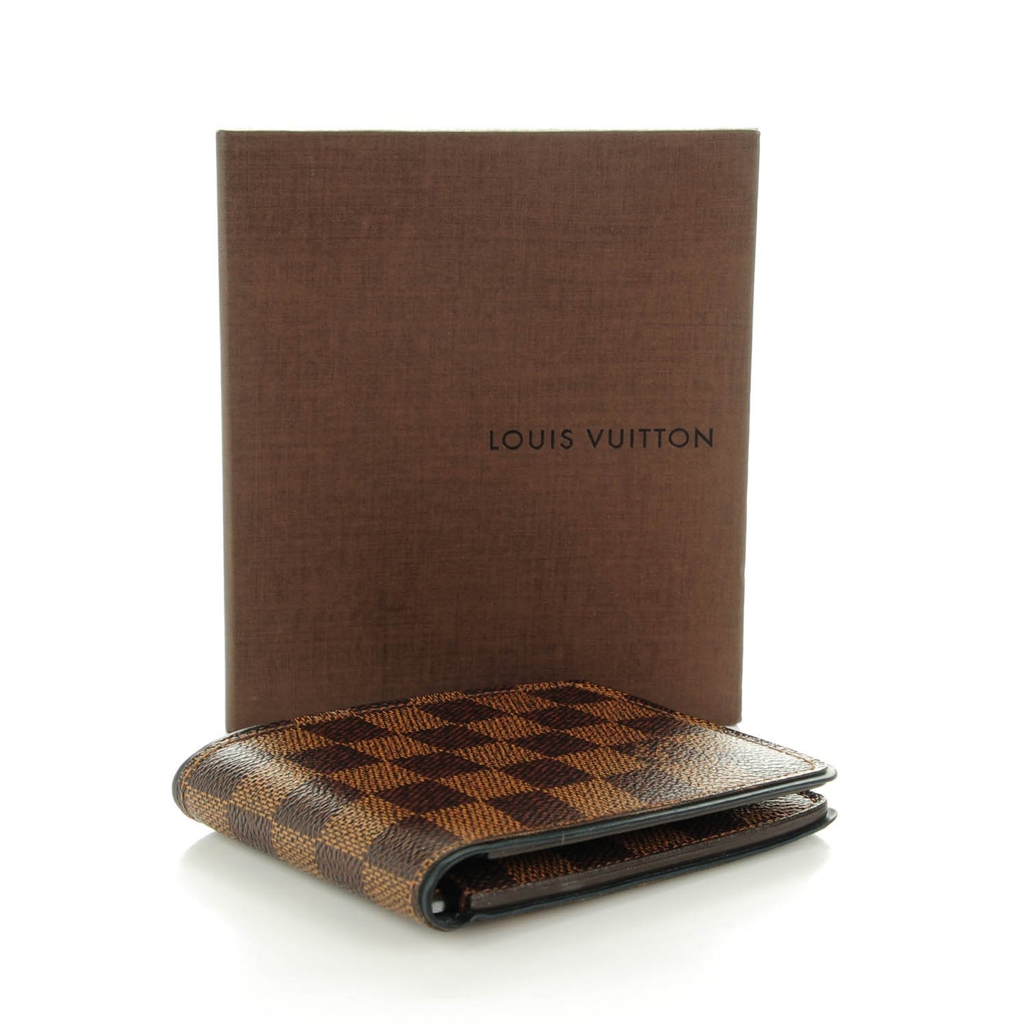 Damier Ebene Calfskin Multiple Wallet Blue