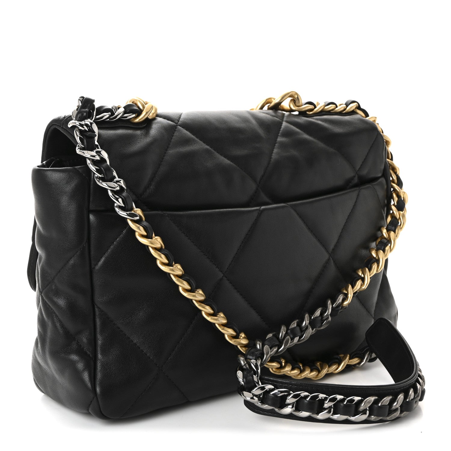 Chanel Lambskin Quilted Large Chanel 19 Flap Black 3 of 11