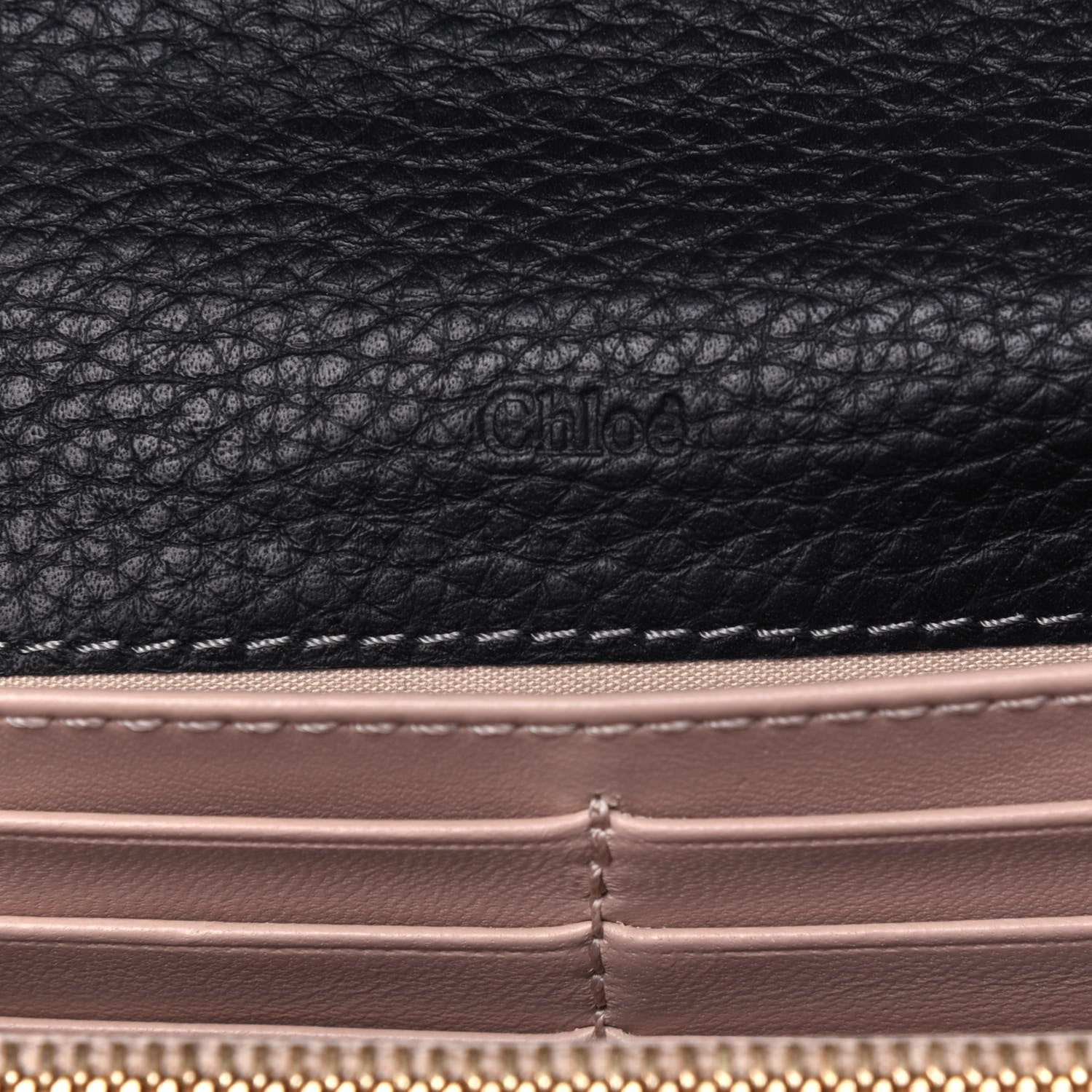 Chloe Calfskin Marcie Continental Flap Wallet Black 6 of 14