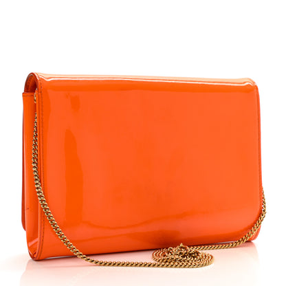 Versace Patent Palazzo Medusa Chain Evening Bag Orange 2 of 13