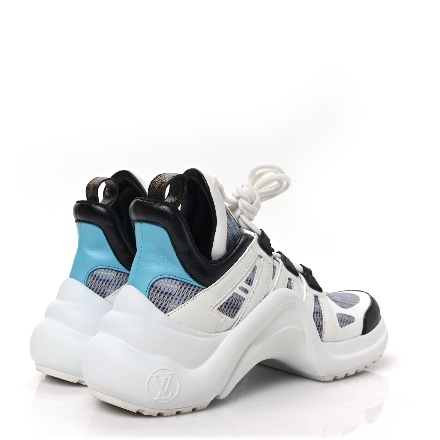 Louis Vuitton Calfskin Pop LV Archlight Sneakers 37 Blue 4 of 7