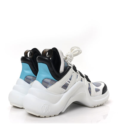 Louis Vuitton Calfskin Pop LV Archlight Sneakers 37 Blue 4 of 7
