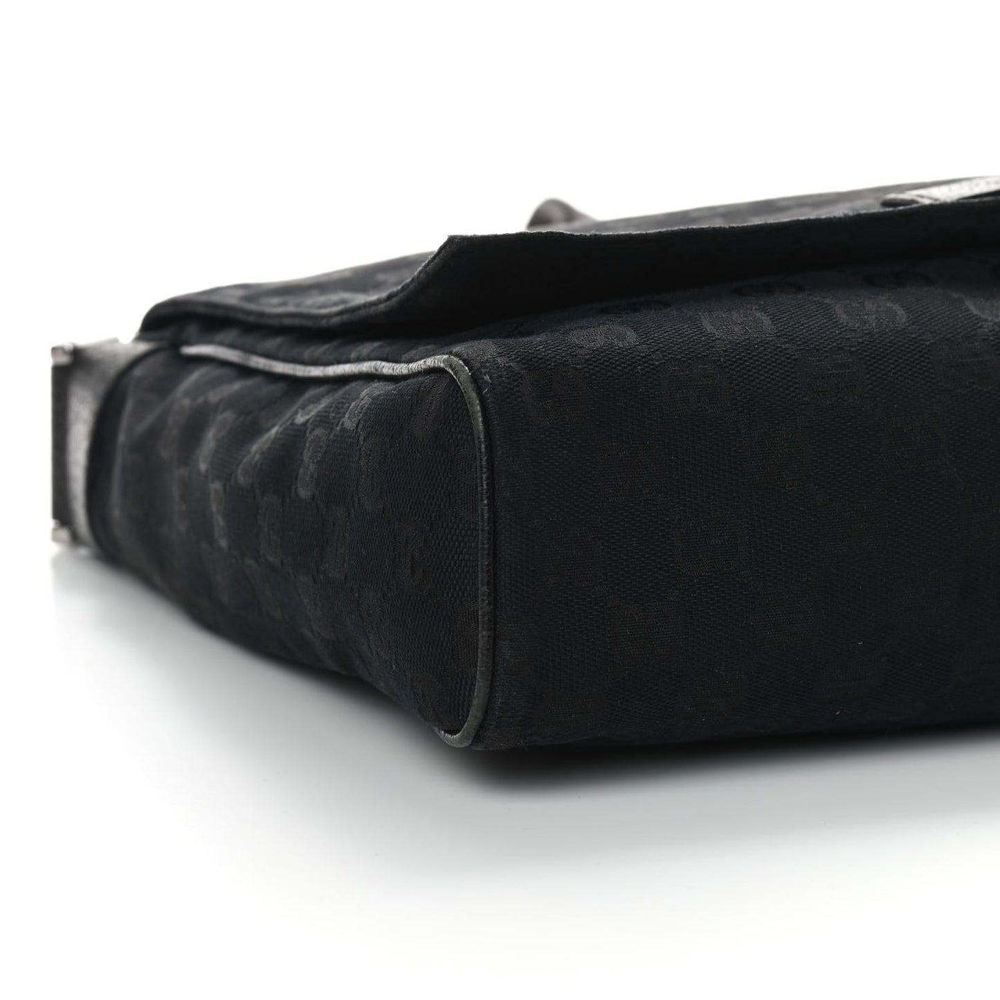 Monogram Small Flap Messenger Bag Black