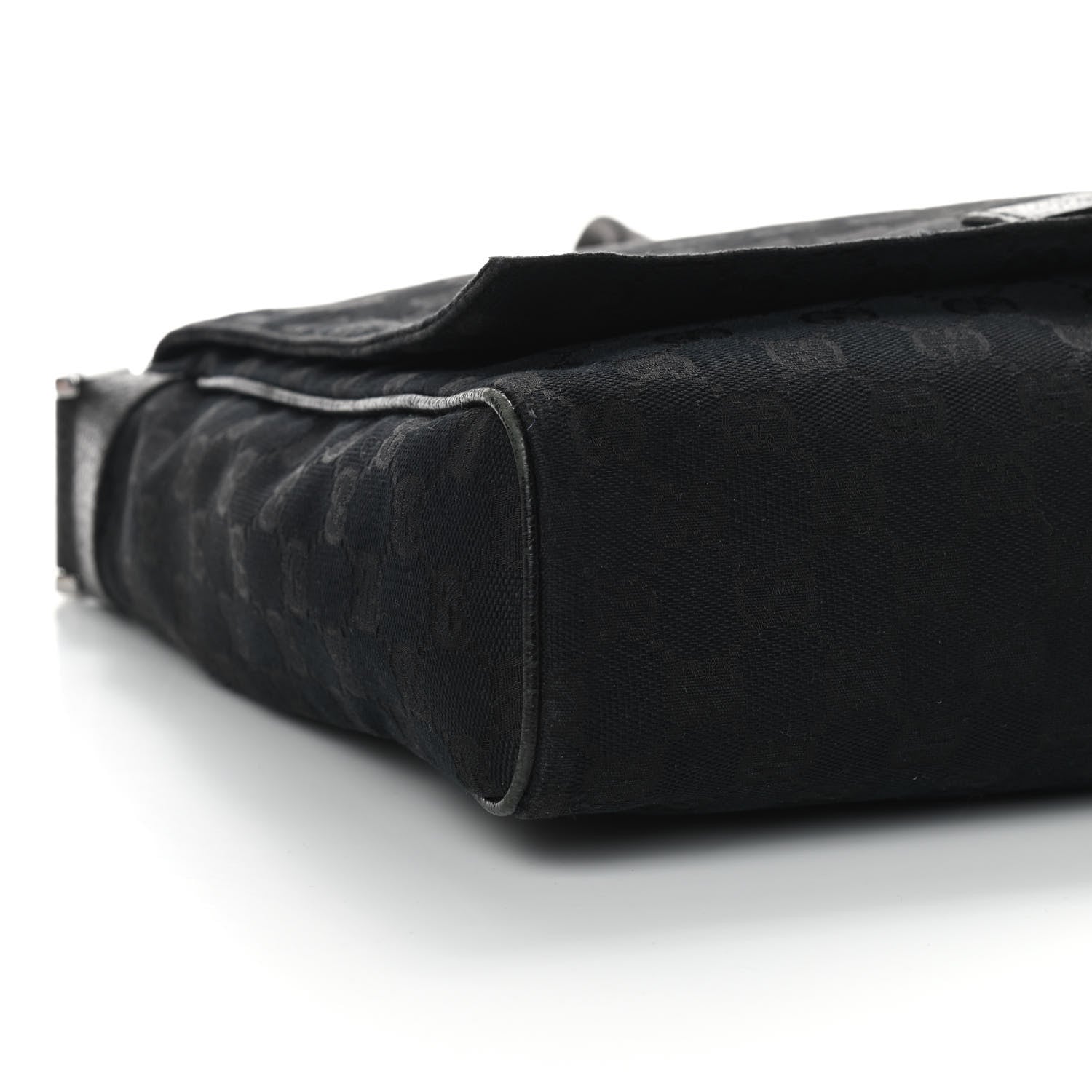 Gucci Monogram Small Flap Messenger Bag Black 4 of 9