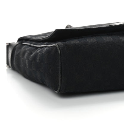 Gucci Monogram Small Flap Messenger Bag Black 4 of 9