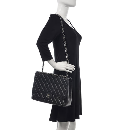 Chanel Caviar Quilted Maxi Single Flap Black 2 of 8