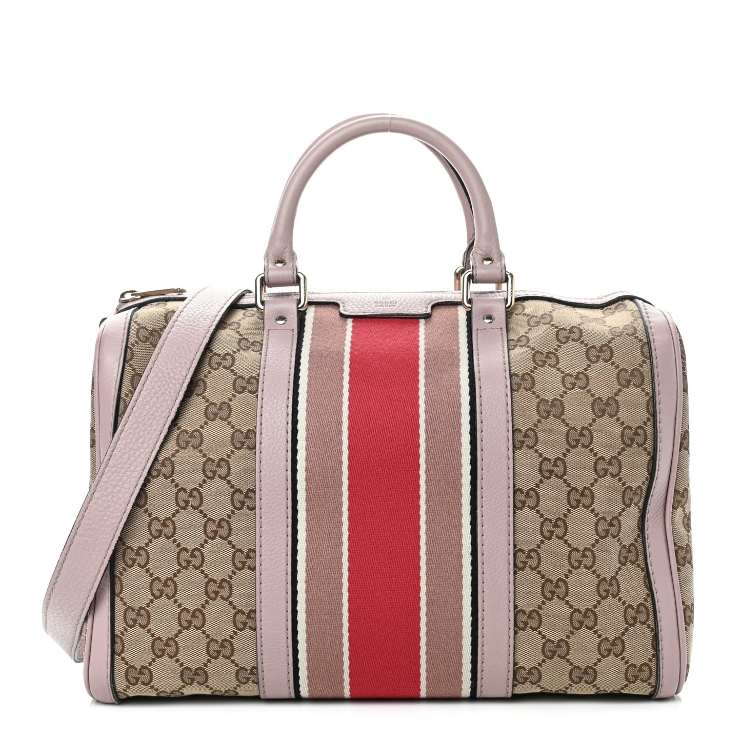 Monogram Selleria Calfskin Vintage Web Medium Boston New Sand Lilas