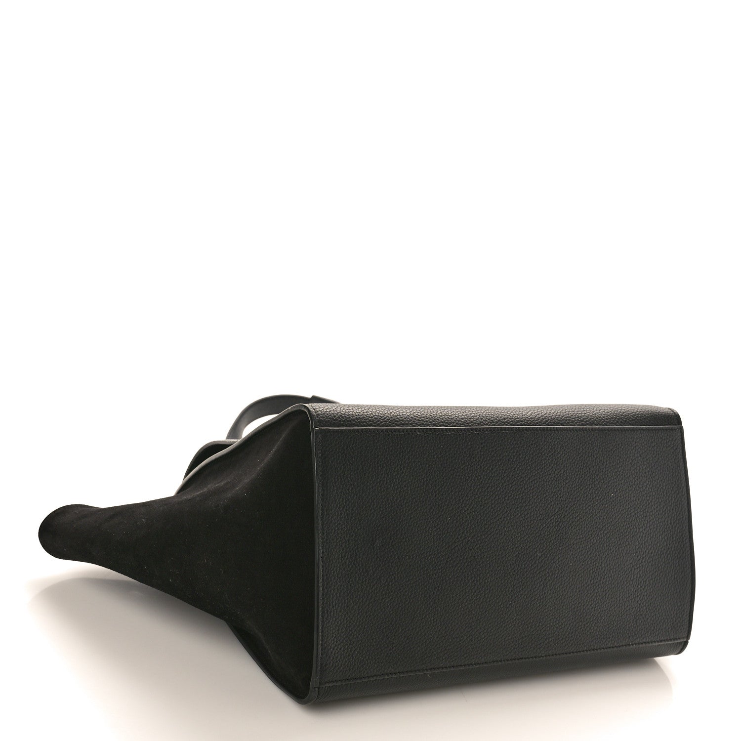Celine Drummed Calfskin Suede Medium Trapeze Black 4 of 9