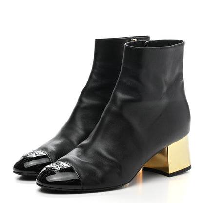 Chanel Mixed Fibers Lambskin Patent Calfskin Convertible High Boot 39 Black 9 of 17
