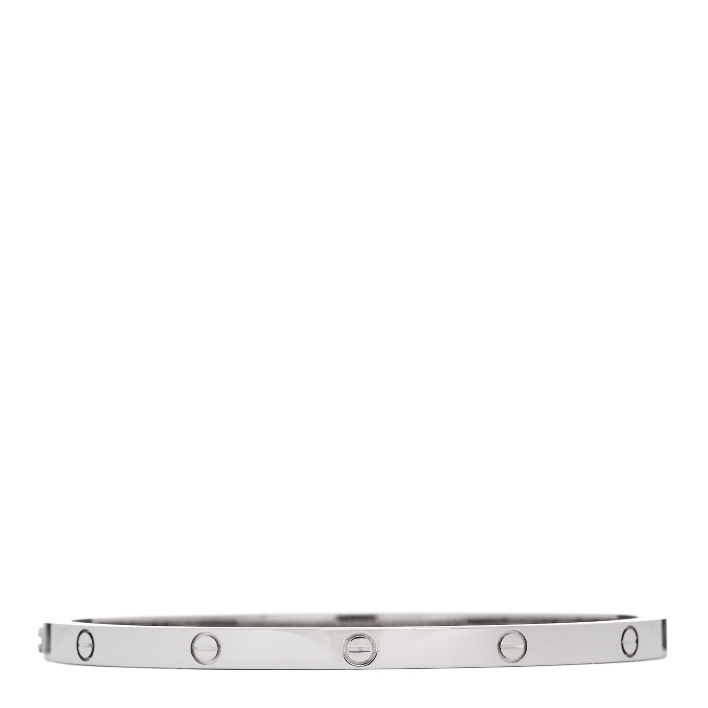 18K White Gold Small LOVE Bracelet 16