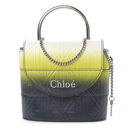 Chloe Calfskin Embossed Small Aby Lock Yellow Navy Blue 1 of 10