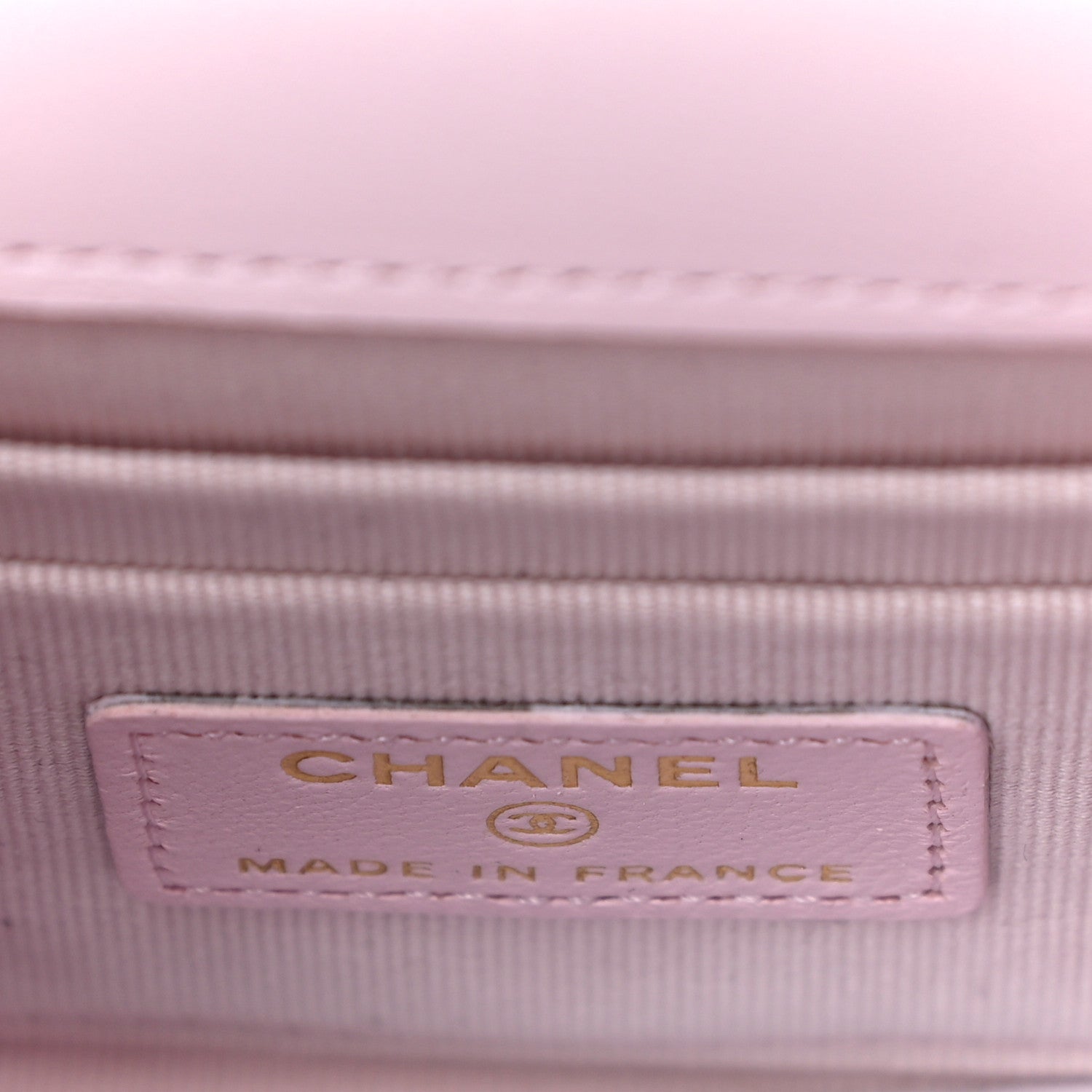 Chanel Lambskin Quilted Top Handle Clutch With Chain Light Pink 6 of 12
