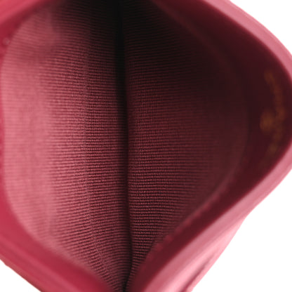 Chanel Caviar Quilted Crystal Card Holder Burgundy 5 of 9