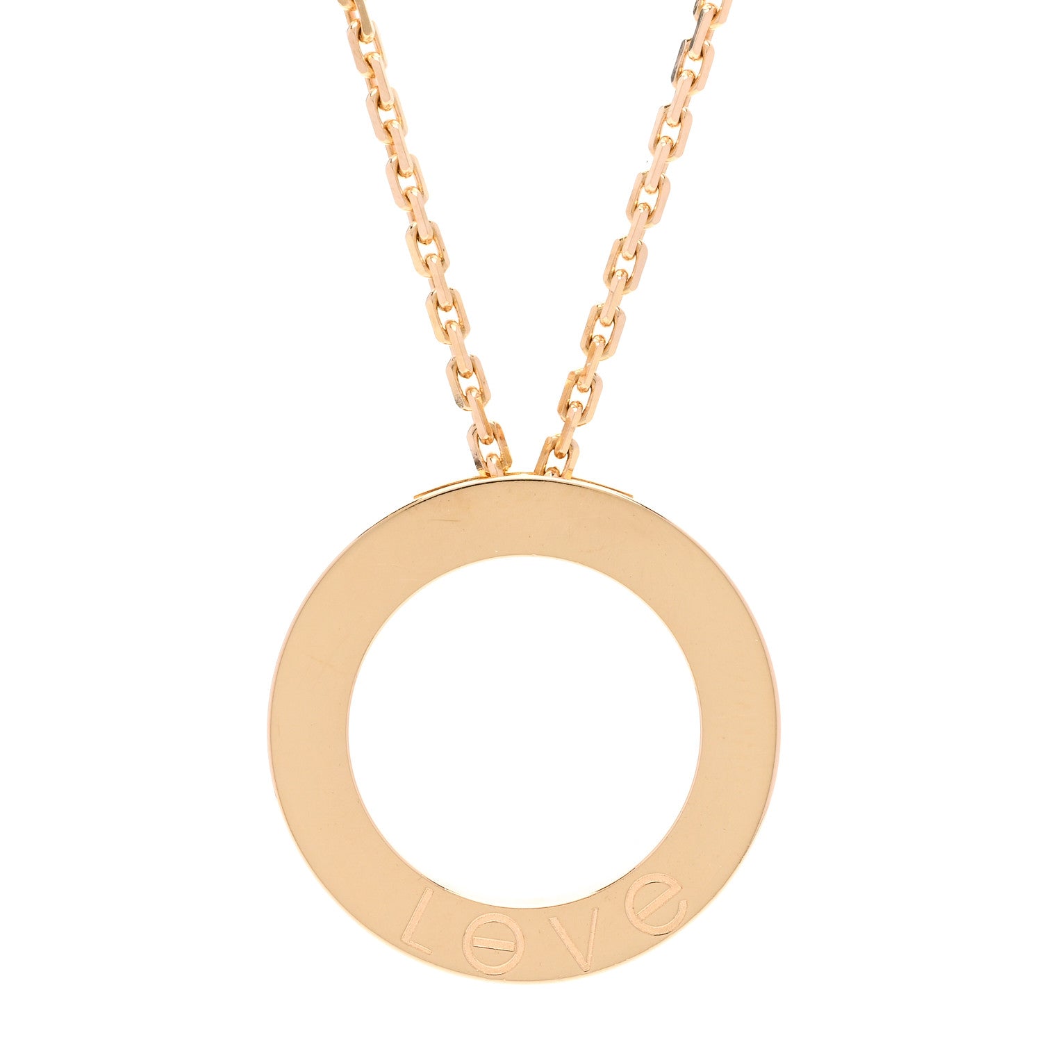 Cartier 18K Yellow Gold 3 Diamonds LOVE Pendant Necklace 4 of 7