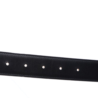 Hermes Box Courchevel 24mm Constance H Belt 80 32 Black Gold 4 of 5