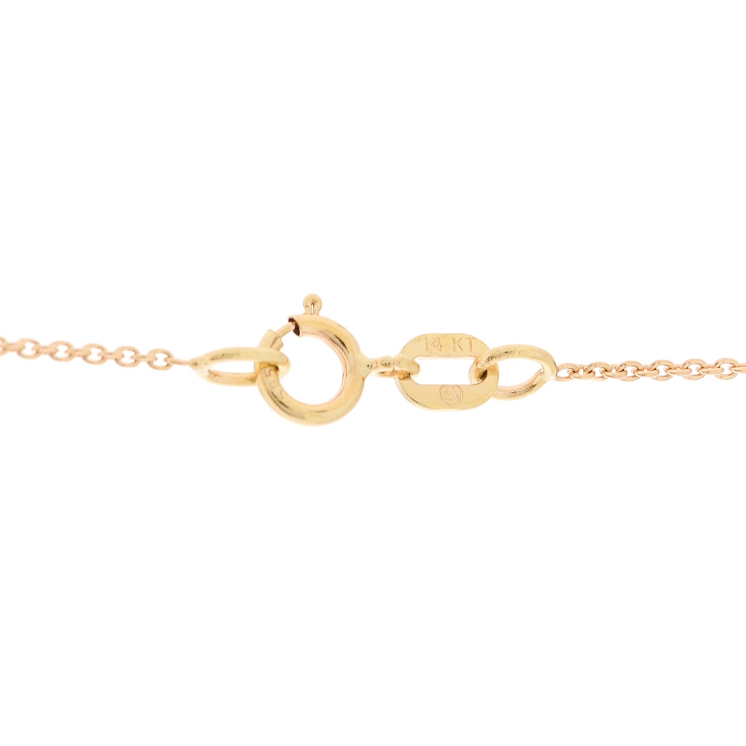 Jennifer Meyer 18K Rose Gold Diamond Letter A Disc Necklace 3 of 5