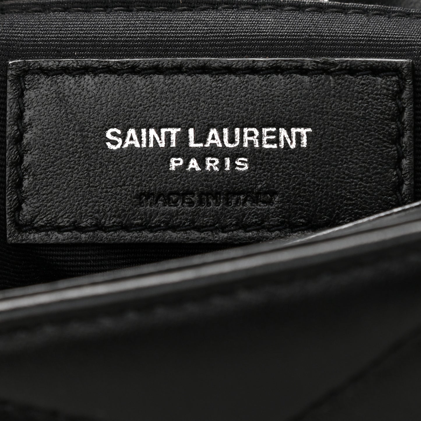 Calfskin Y Quilted Monogram Toy Loulou Crossbody Bag Black