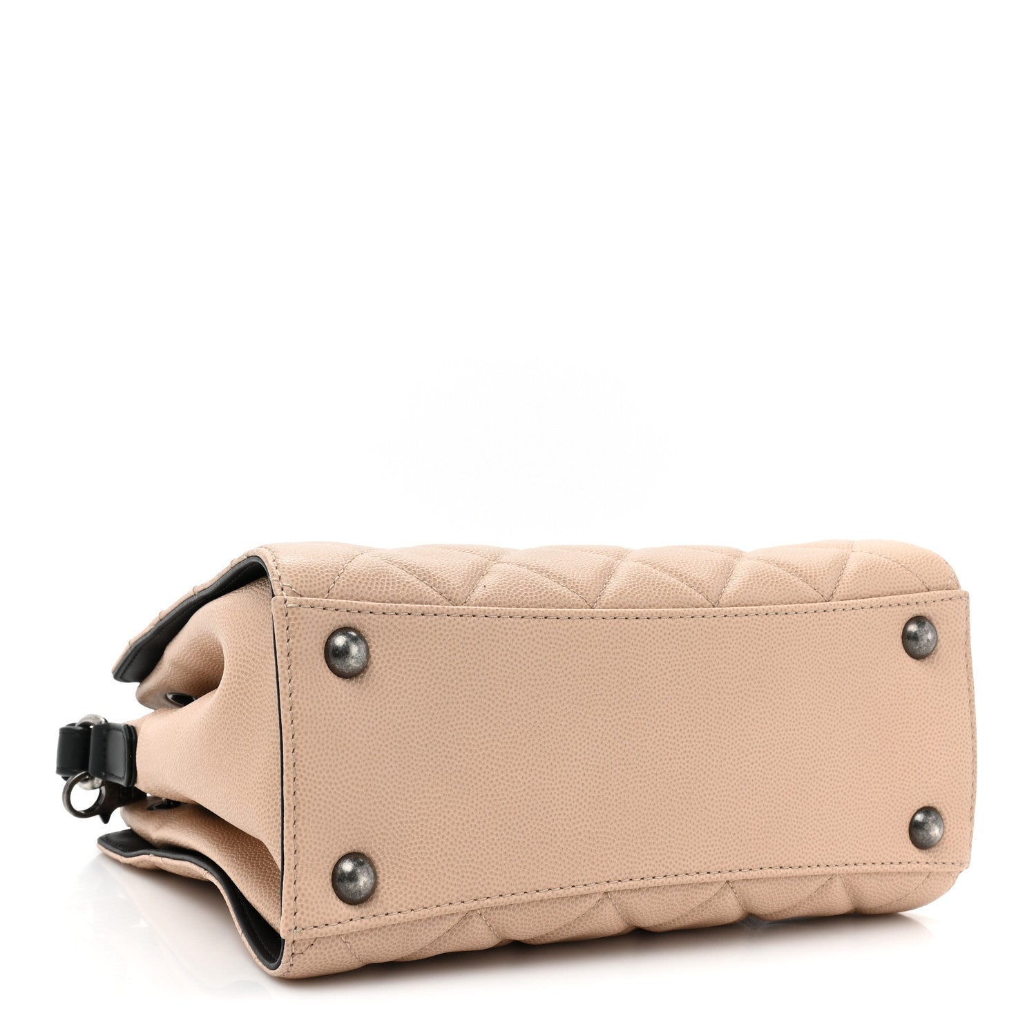 Chanel Caviar Quilted Small CC Bucket Bag Beige 4 of 9