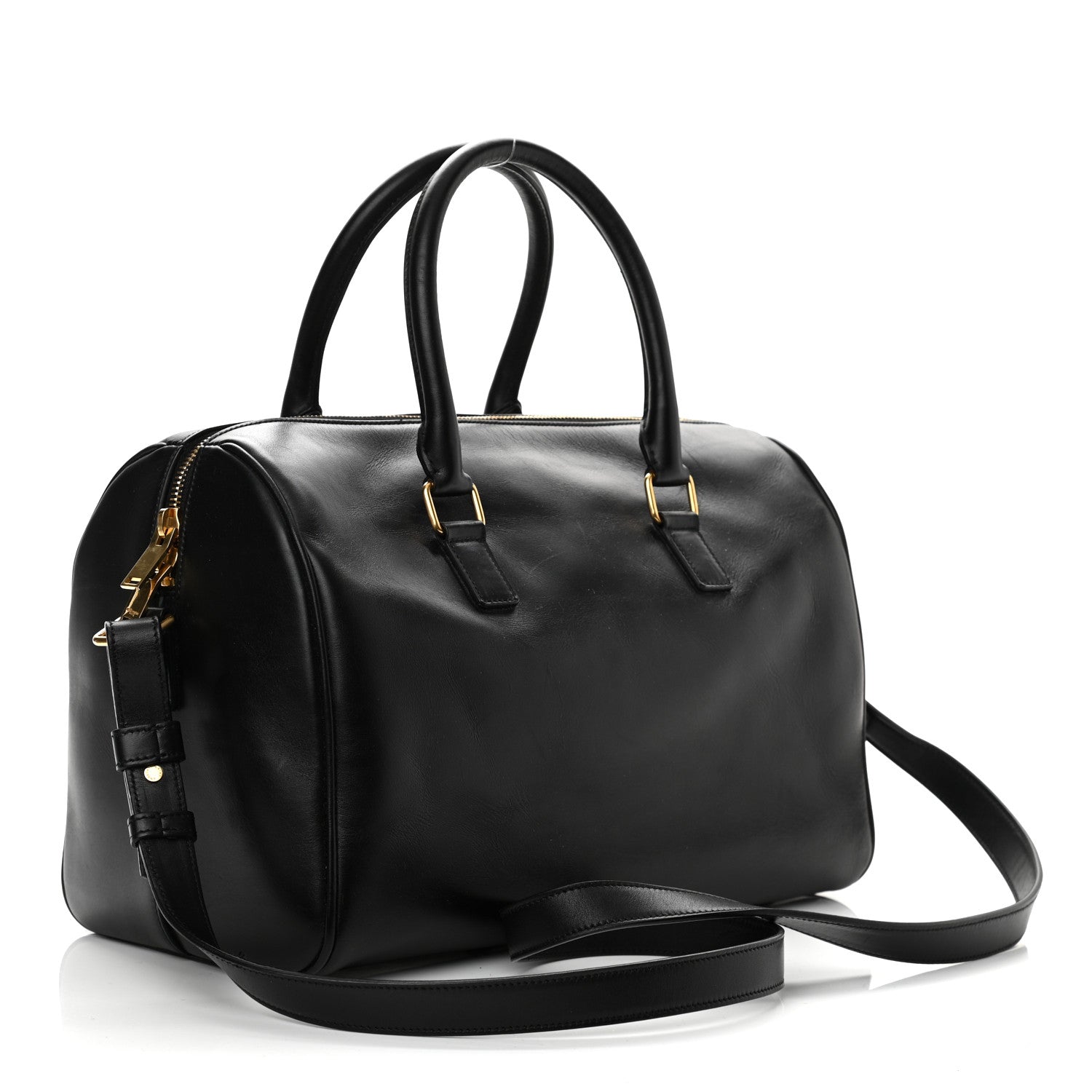 Saint Laurent Calfskin Classic Duffle 6 Black 3 of 11