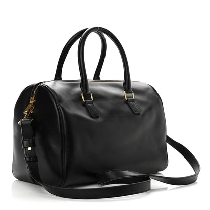 Saint Laurent Calfskin Classic Duffle 6 Black 3 of 11