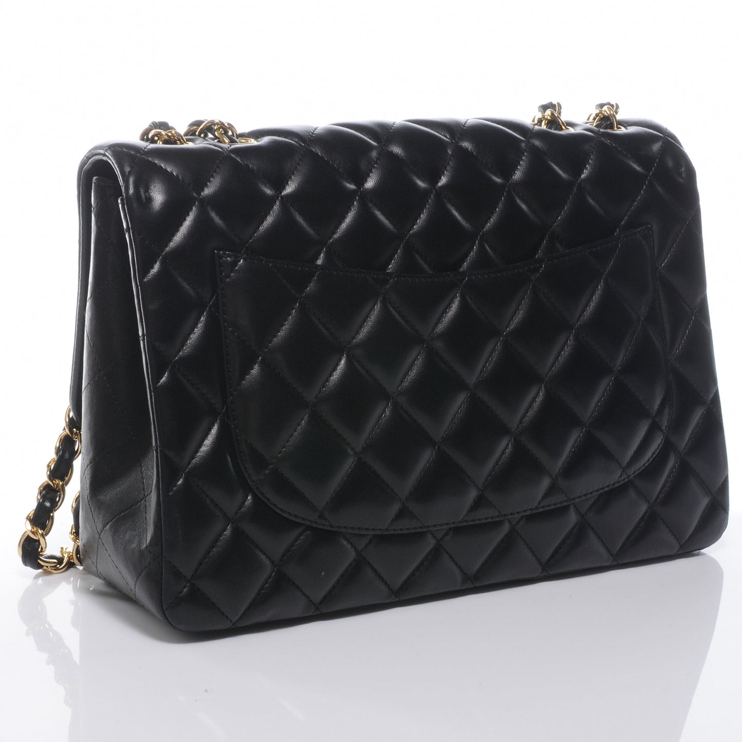 Lambskin Jumbo Single Flap Black