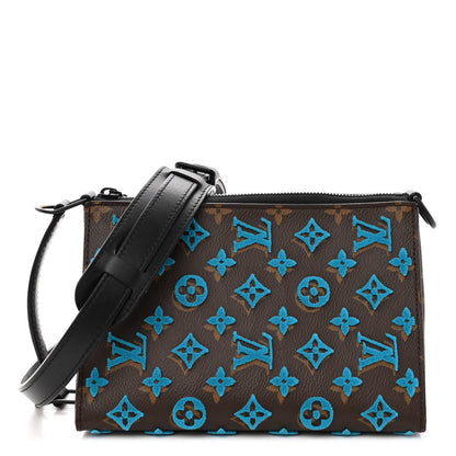 Louis Vuitton Monogram Tuffetage Triangle Messenger Turquoise 1 of 9