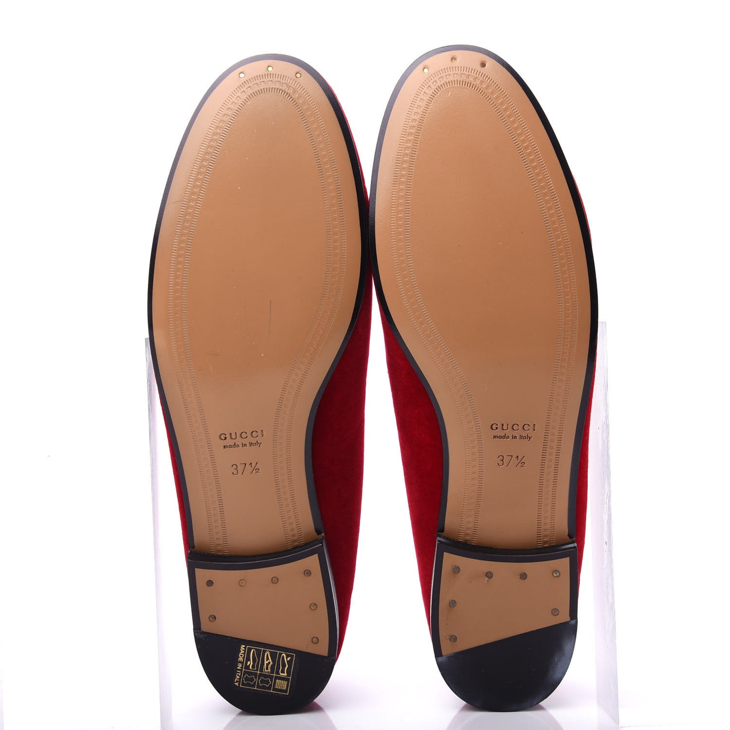 Velvet Horsebit Womens Jordaan Loafers 37.5 Hibiscus Red