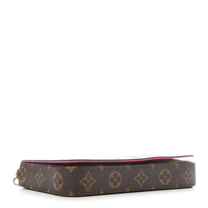 Louis Vuitton Monogram 2021 Christmas Animation Hollywood Pochette Felicie Chain Wallet Fuchsia 7 of 9