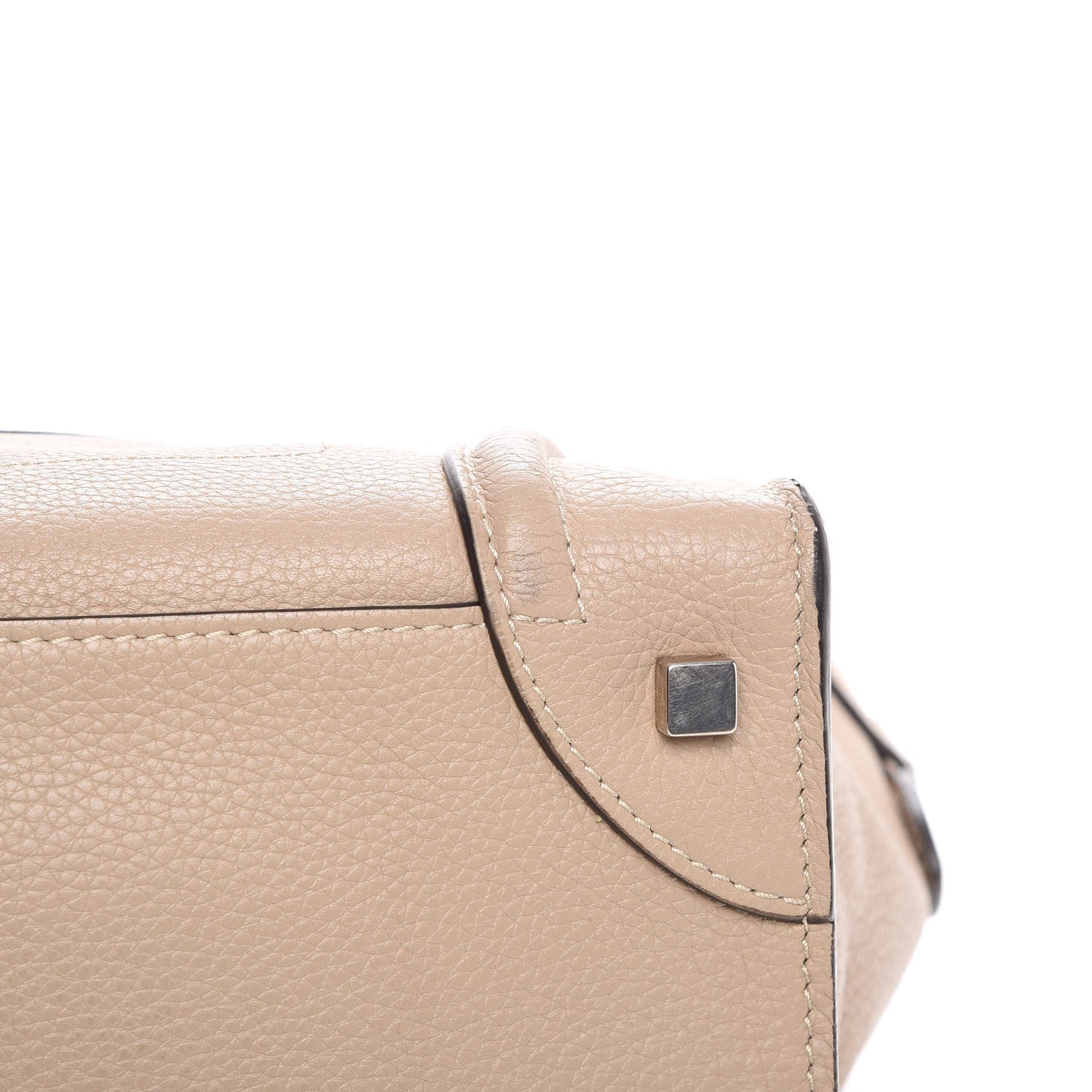 Celine Drummed Calfskin Mini Luggage Dune 13 of 14