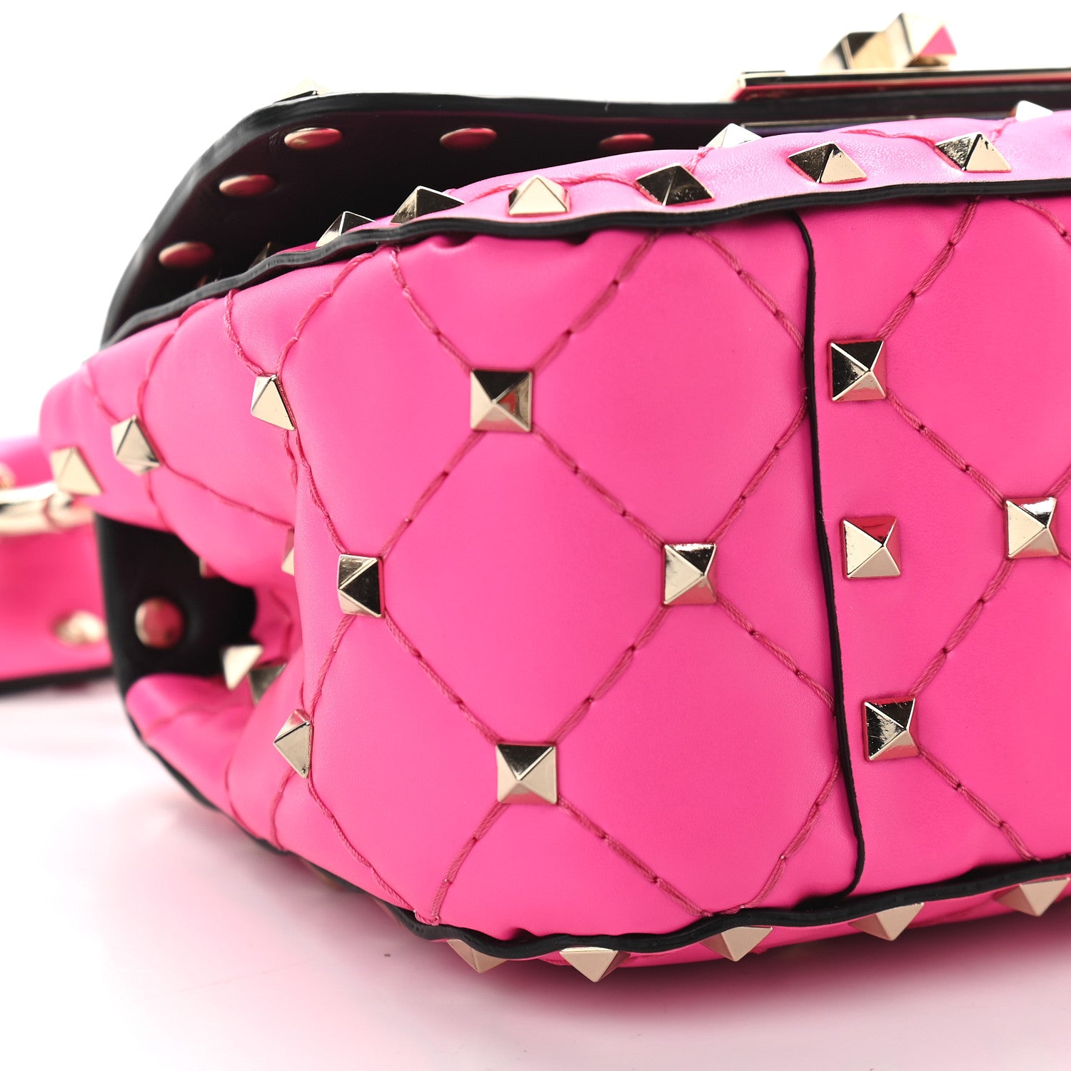 Valentino Garavani Calfskin Micro Rockstud Spike Shoulder Bag Azalea 5 of 8