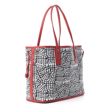 MCM Visetos Medium Liz Reversible Shopper Tote Black Red 14 of 19
