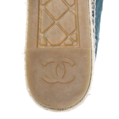 Chanel Suede Pearl CC Espadrilles 39 Teal 8 of 11
