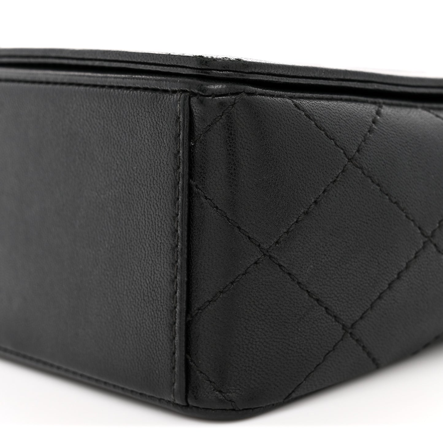 Sheepskin Quilted Vintage Mademoiselle Flap Black