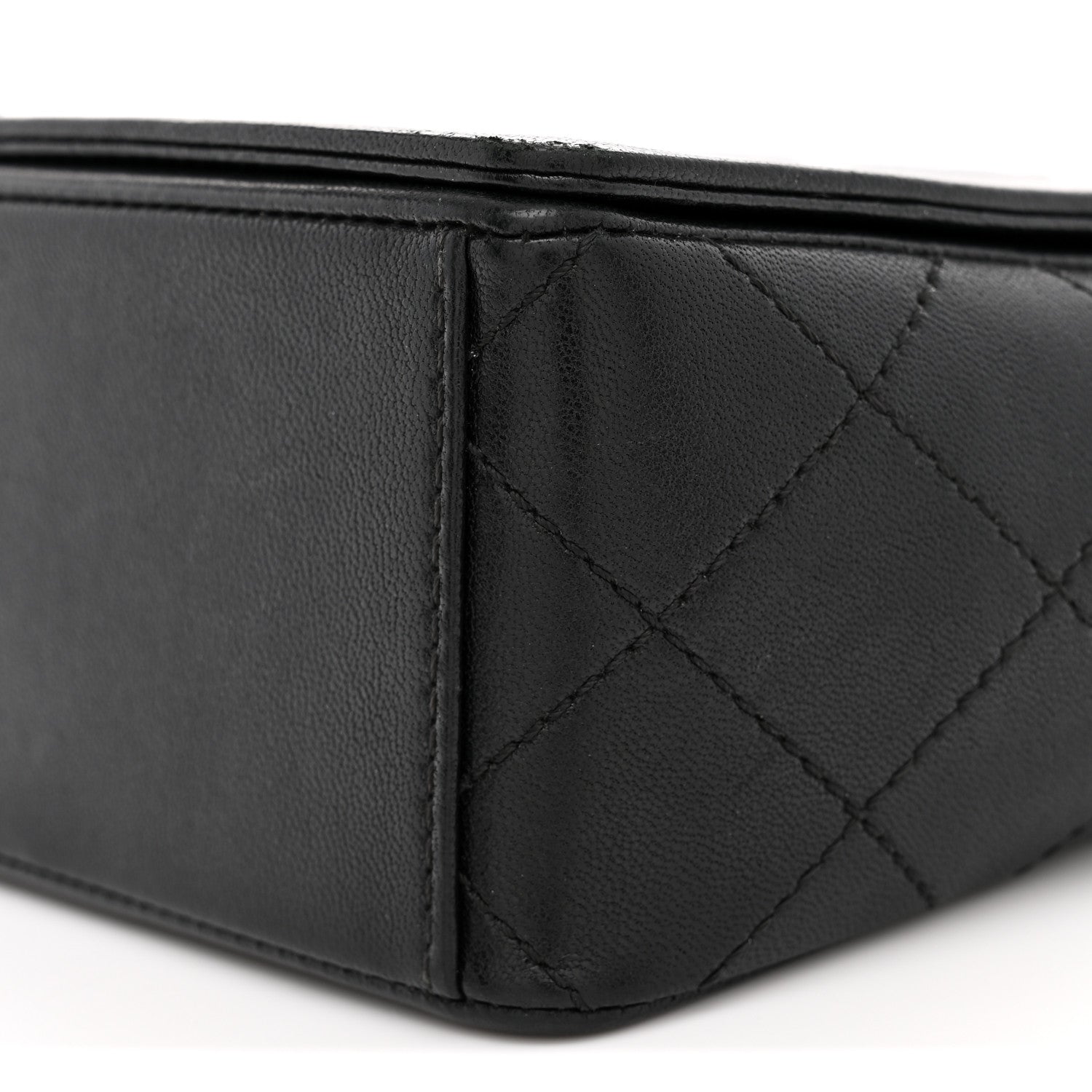 Chanel Sheepskin Quilted Vintage Mademoiselle Flap Black 10 of 13
