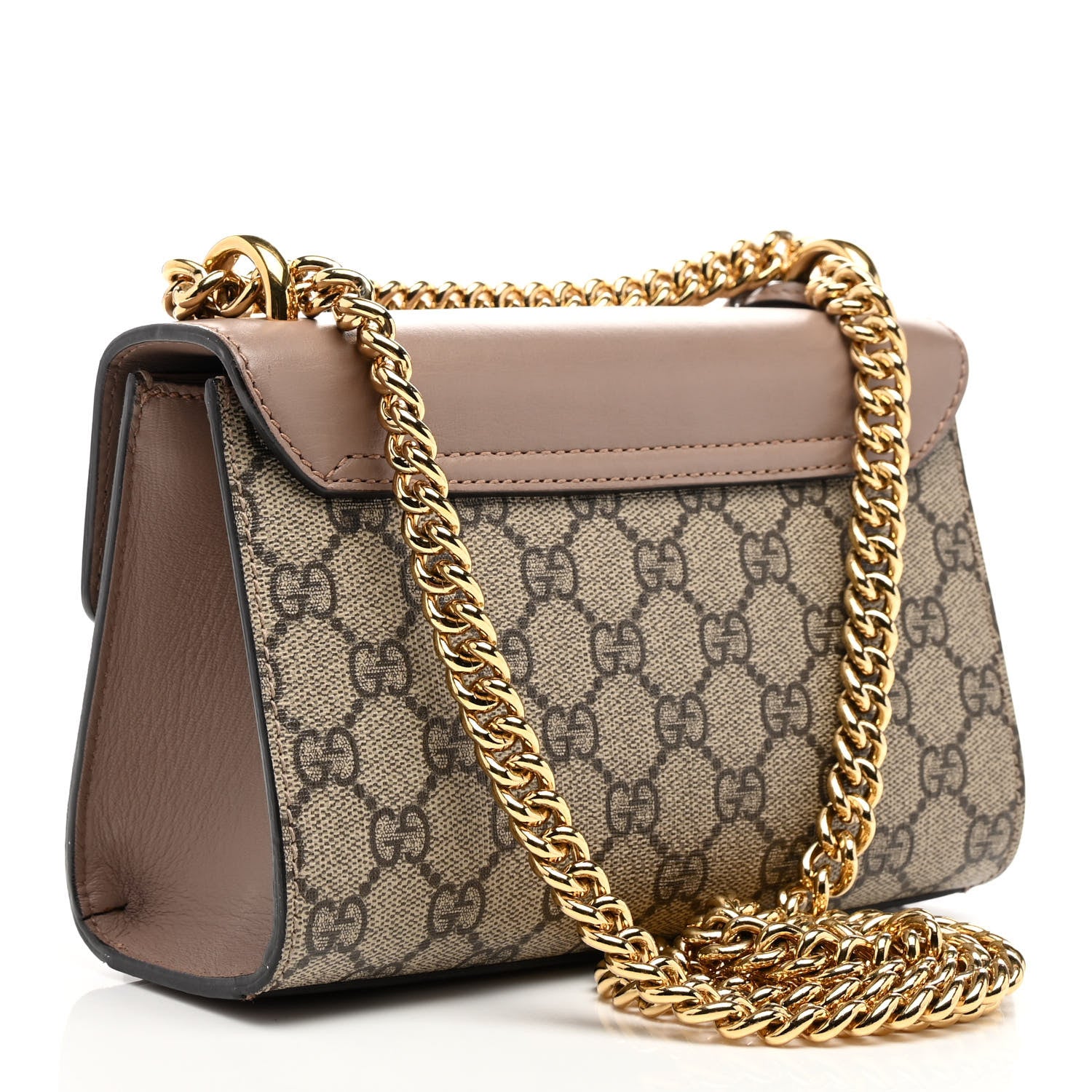Gucci GG Supreme Monogram Studded Small Padlock Shoulder Bag Porcelain Rose 3 of 10