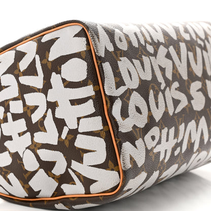Louis Vuitton Monogram Graffiti Speedy 30 Silver 10 of 27