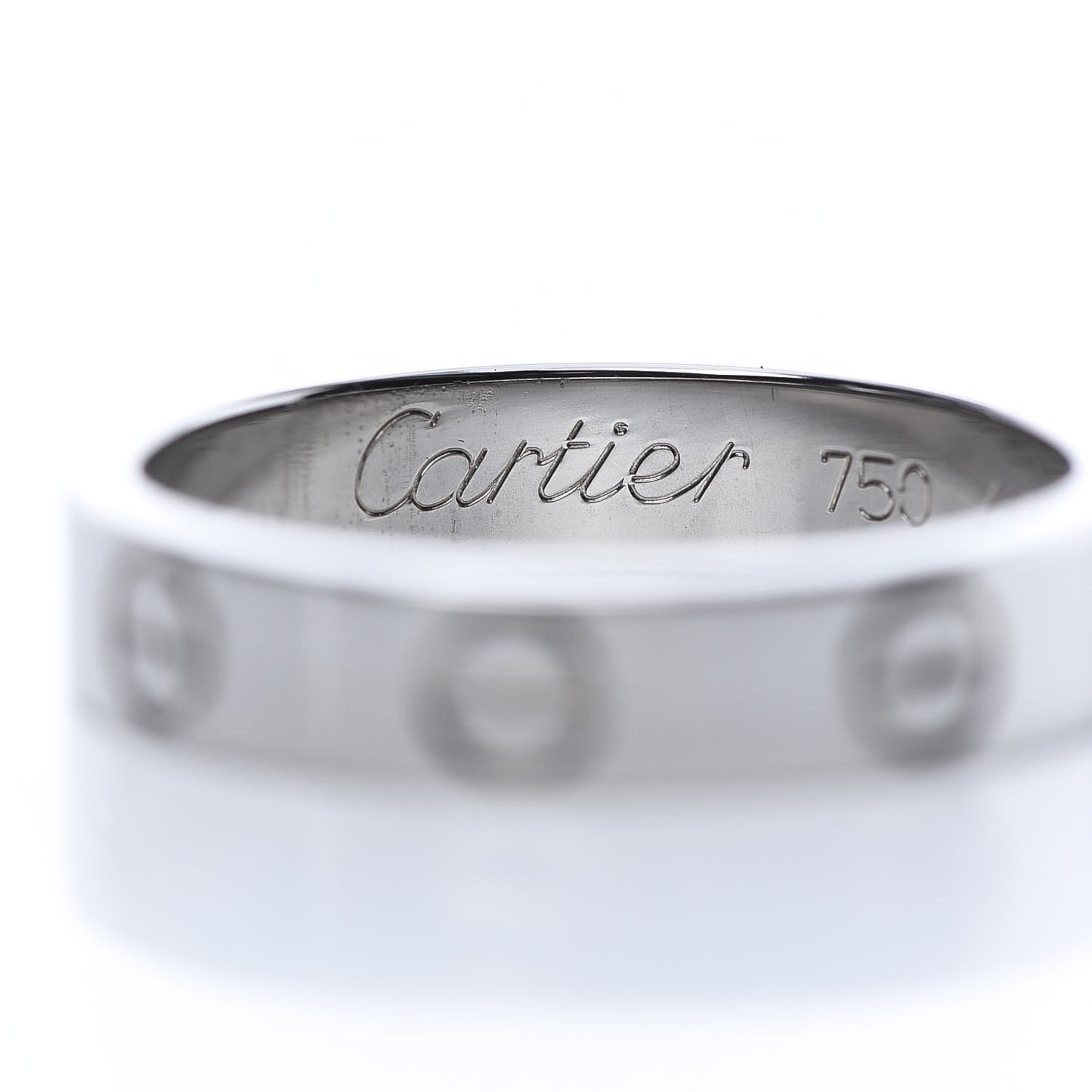 18K White Gold 3.5mm LOVE Wedding Band Ring 47 4