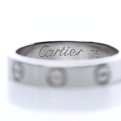 Cartier 18K White Gold 3.5mm LOVE Wedding Band Ring 47 4 4 of 7