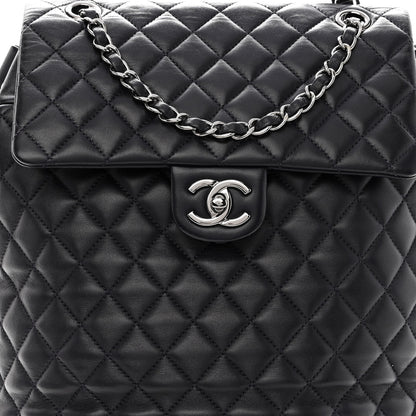 Chanel Calfskin Quilted Large Urban Spirit Backpack Dark Purple 8 of 12