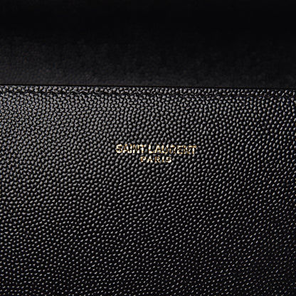 Saint Laurent Grain de Poudre Medium Classic Monogram Cassandra Top Handle Black Rouge Legion 7 of 13