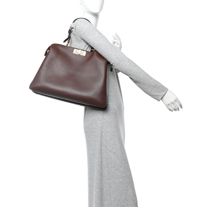Fendi Vitello Large Soft Peekaboo Mogano 2 of 15