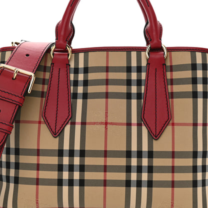 Burberry Horseferry Check Medium Ballingdon Tote Honey Parade Red 10 of 13
