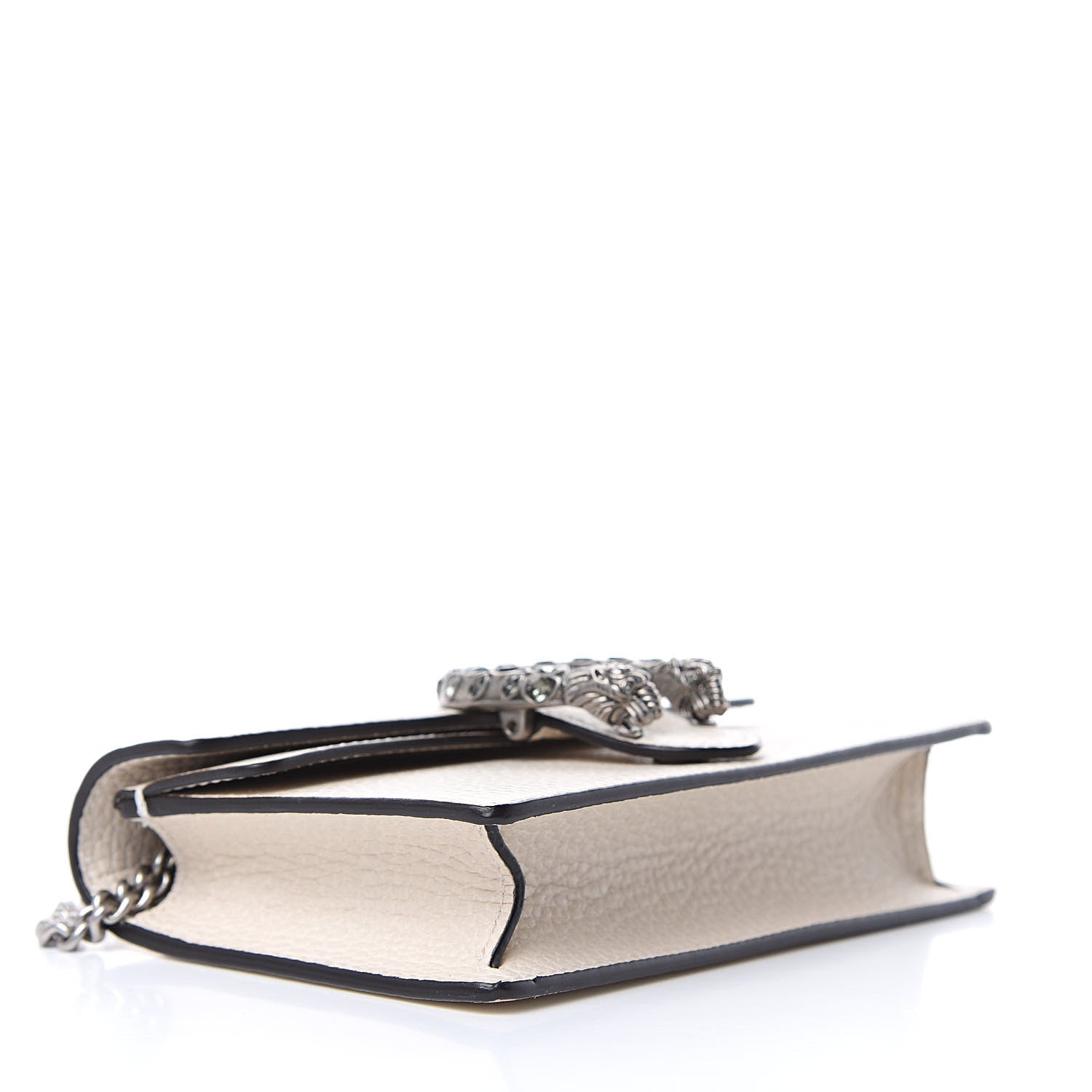 Gucci Dollar Calfskin Crystal Super Mini Dionysus Shoulder Bag Mystic White Black Diamond 4 of 12