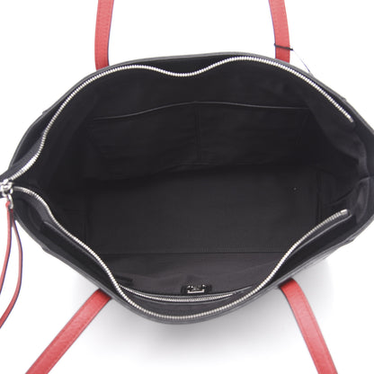 MCM Calfskin Ottomar Monogram Medium Klara Shopper Tote Black 4 of 8