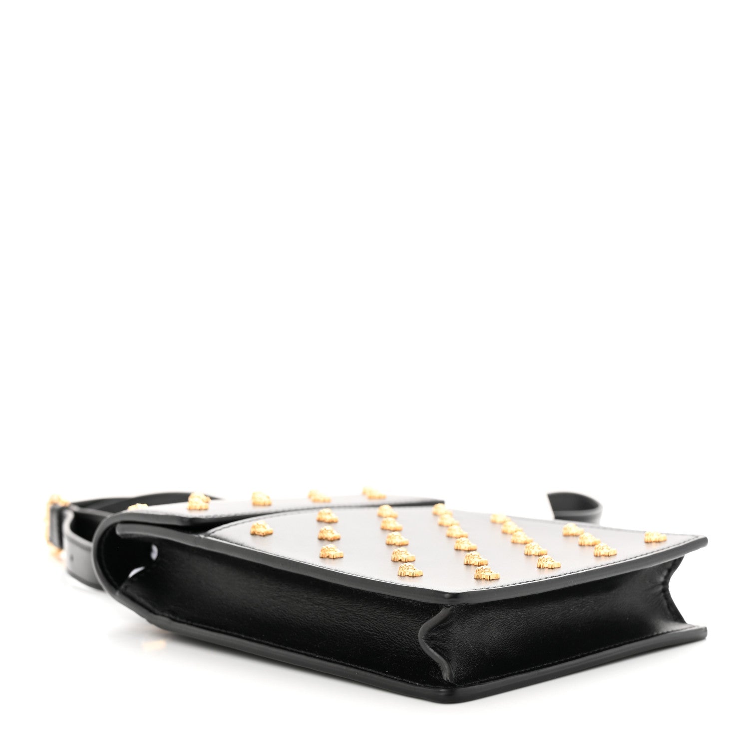 Versace Calfskin Studded Medusa Crossbody Black 4 of 9