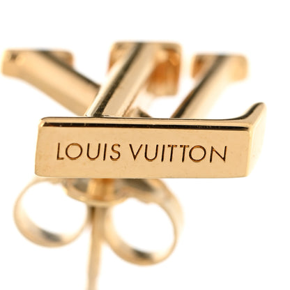 Louis Vuitton Metal LV Iconic Earrings Gold 4 of 6