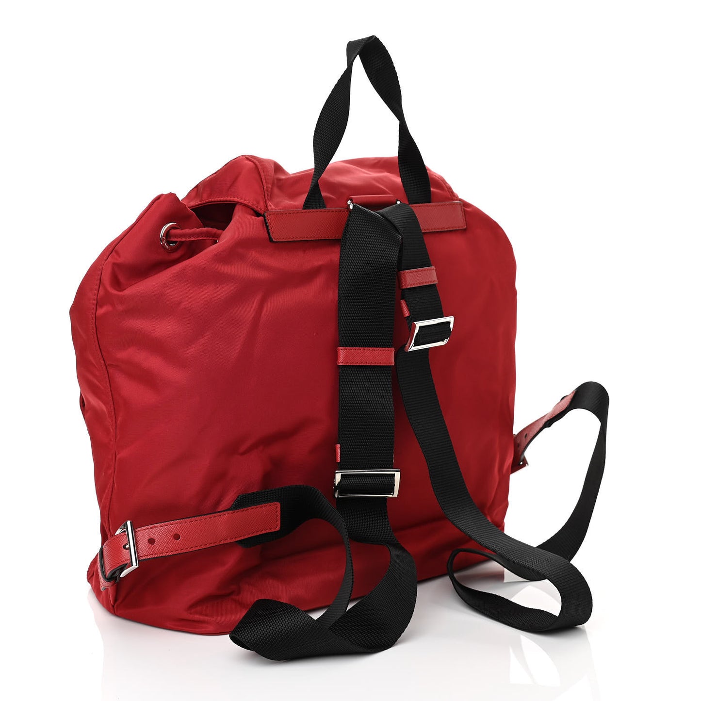 Tessuto Nylon Saffiano Vela Medium Backpack Fuoco