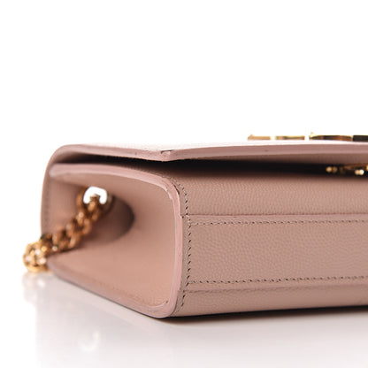 Saint Laurent Grain De Poudre Small Monogram Kate Satchel Pale Pink 8 of 10
